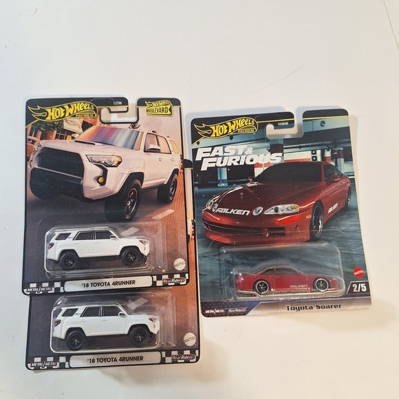 Hot Wheels Other - Hot Wheels Boulevard Toyota 3 Cars Soarer & 18 Toyota 4RUNNER